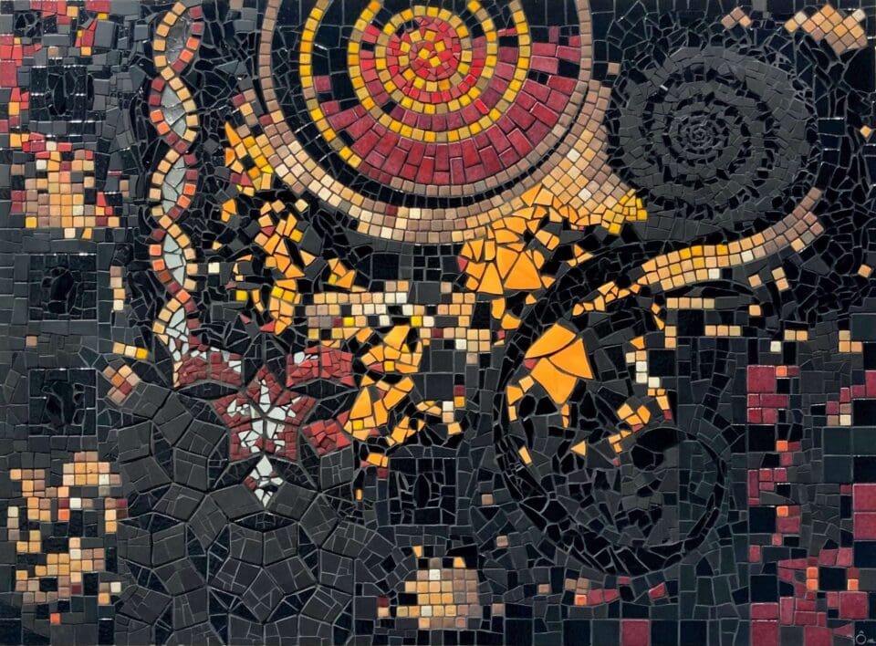 Origines 60x80 cm, Mosaïque sur medium, 2014